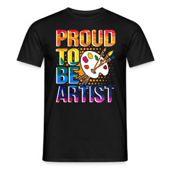 Artistes Peintres Dessin Art - T-shirt homme - noir - Devant - AI Model Male 178 light (178cm)