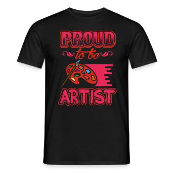 Artistes Peintres Dessin Art - T-shirt homme - noir - Devant - AI Model Male 178 light (178cm)