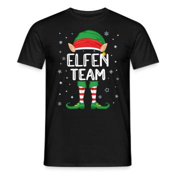 Elves Team Costume Christmas Costume Family Elf - Men's T-Shirt - black - Front - AI Model Male 178 light (178cm)