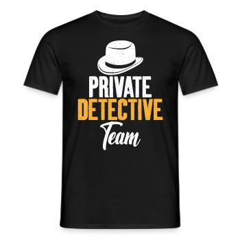 Enquêteur de l’équipe de détectives privés - T-shirt homme - noir - Devant - AI Model Male 178 light (178cm)