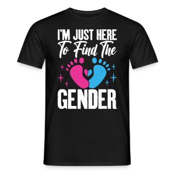 Je suis juste ici pour voir le graphique de grossesse - T-shirt homme - noir - Devant - AI Model Male 178 light (178cm)