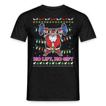 No Lift No Gift Nikolaus Bodybuilder Gym - T-shirt homme - noir - Devant - AI Model Male 178 light (178cm)