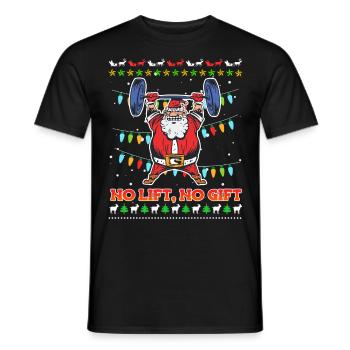 No Lift No Gift Nikolaus Bodybuilder Gym - T-shirt homme - noir - Devant - AI Model Male 178 light (178cm)