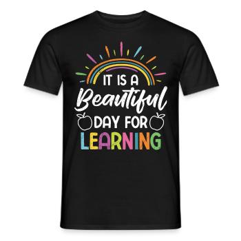 Une merveilleuse journée pour apprendre Enseigner les enseignants de la journée d’apprentissage - T-shirt homme - noir - Devant - AI Model Male 178 light (178cm)
