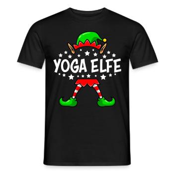 Yoga Elfe Weihnachten Yogalehrer Nikolaus - Männer T-Shirt - Schwarz - Vorne - AI Model Male 178 light (178cm)
