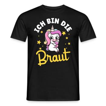 Ich Bin Die Braut Einhorn Jga - Männer T-Shirt - Schwarz - Vorne - AI Model Male 178 light (178cm)
