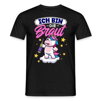 Ich Bin Die Braut Einhorn Jga - Männer T-Shirt - Schwarz - Vorne - AI Model Male 178 light (178cm)
