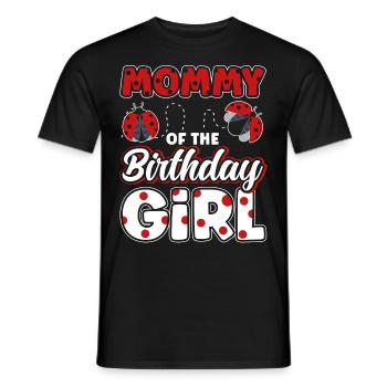 Maman de la fille d’anniversaire - T-shirt homme - noir - Devant - AI Model Male 178 light (178cm)