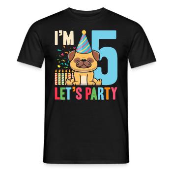5 Geburtstag Im 5 Lets Party - Männer T-Shirt - Schwarz - Vorne - AI Model Male 178 light (178cm)