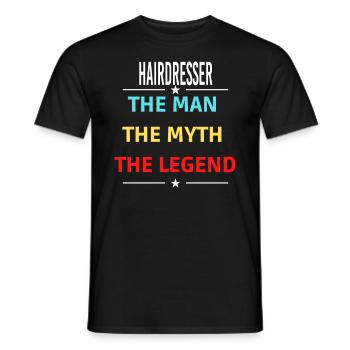 Der Mann Der Mythos Die Legende FRISEUR - Männer T-Shirt - Schwarz - Vorne - AI Model Male 178 light (178cm)