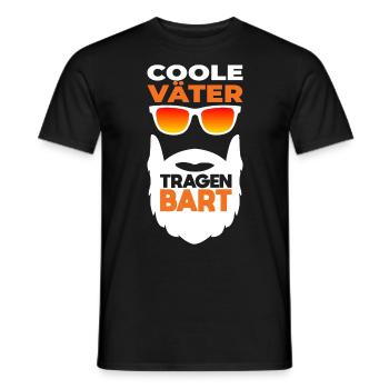 Bärtiger Papa mit Bart Cooler Vater Bartträger - Männer T-Shirt - Schwarz - Vorne - AI Model Male 178 light (178cm)