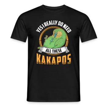 Kakapo need all this New Zealand parrot - Men's T-Shirt - black - Front - AI Model Male 178 light (178cm)