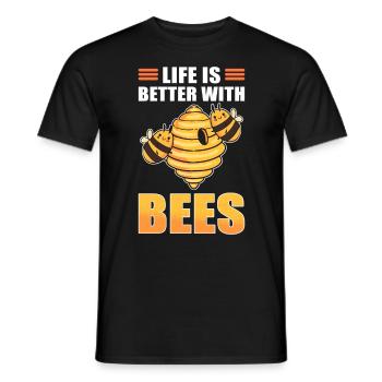 Apiculture Apiculture Abeille Abeille Abeille Ruche Abeille - T-shirt homme - noir - Devant - AI Model Male 178 light (178cm)
