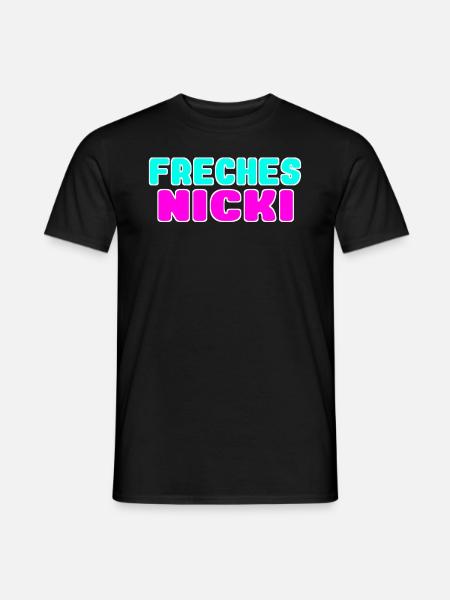 freches nicki neon Farben - Männer T-Shirt - Schwarz