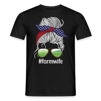 Farming Farmer Girl Wife Sun - Männer T-Shirt - Schwarz - Vorne - AI Model Male 178 light (178cm)