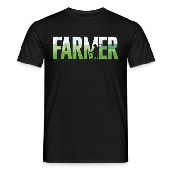Farming Farmer Farmer - Men's T-Shirt - black - Front - AI Model Male 178 light (178cm)
