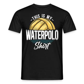 Water Polo Vintage This Is My - Männer T-Shirt - Schwarz - Vorne - AI Model Male 178 light (178cm)