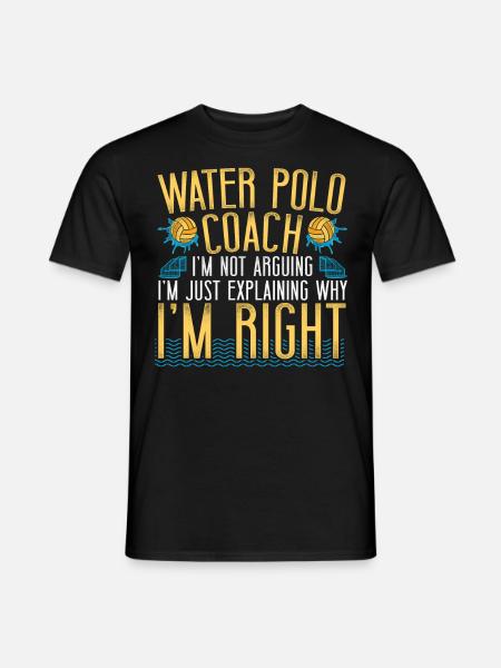 Entraîneur de Water-Polo Vintage Water - T-shirt homme - noir