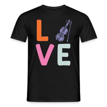 Musiker Musikerin Ich liebe meine Geige - Männer T-Shirt - Schwarz - Vorne - AI Model Male 178 light (178cm)