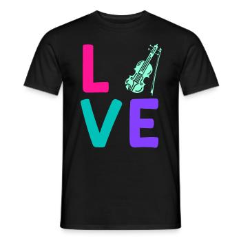 Musiker Musikerin Ich liebe meine Geige - Männer T-Shirt - Schwarz - Vorne - AI Model Male 178 light (178cm)