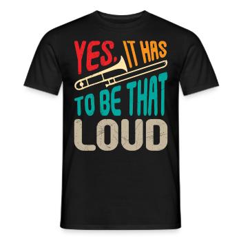 Musicien trompettiste Oui, ça doit être un trombone si fort - T-shirt homme - noir - Devant - AI Model Male 178 light (178cm)