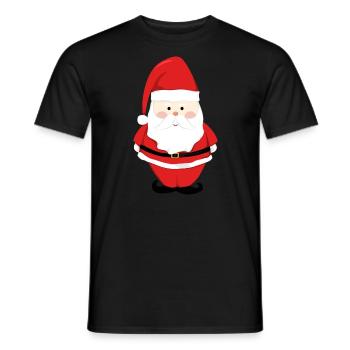 Père Noël Joyeux Noël Coeur T-Shirt d’amour - T-shirt homme - noir - Devant - AI Model Male 178 light (178cm)