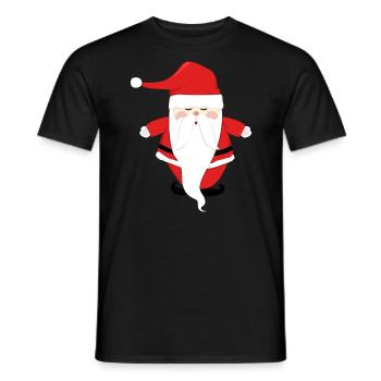 Père Noël Joyeux Noël Coeur T-Shirt d’amour - T-shirt homme - noir - Devant - AI Model Male 178 light (178cm)