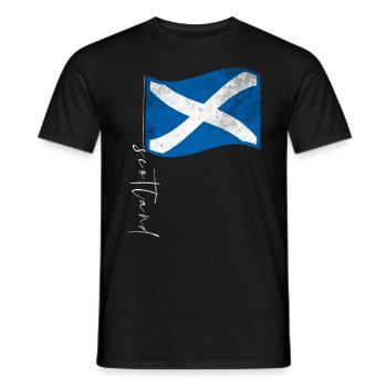 Scotland Flag Scottish - Men's T-Shirt - black - Front - AI Model Male 178 light (178cm)