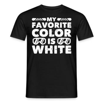 Snowboarding at Happy When I Can Snowboard - Men's T-Shirt - black - Front - AI Model Male 178 light (178cm)