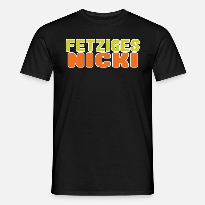 fetziges Nicki 02 - Männer T-Shirt - Schwarz
