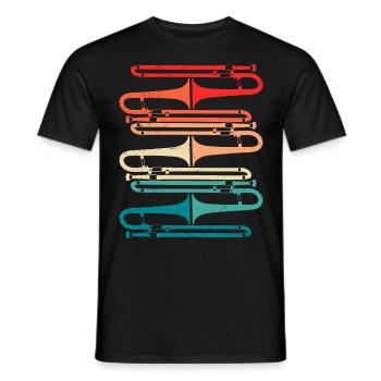 Musicien tromboniste J’adore le trombone - T-shirt homme - noir - Devant - AI Model Male 178 light (178cm)