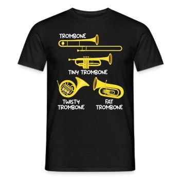 Petit Trombone Curvy Trombone Trombone Épais - T-shirt homme - noir - Devant - AI Model Male 178 light (178cm)