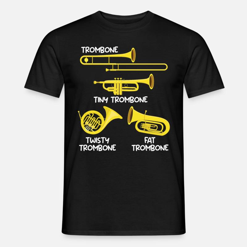 Small Trombone Curvy Trombone Thick Trombone - Men’s T-shirt - black