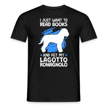 Read and Lagotto Romagnolo pet truffle dog - Men's T-Shirt - black - Front - AI Model Male 178 light (178cm)
