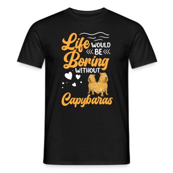 La vie de Capybara est ennuyeuse sans Capybara - T-shirt homme - noir - Devant - AI Model Male 178 light (178cm)