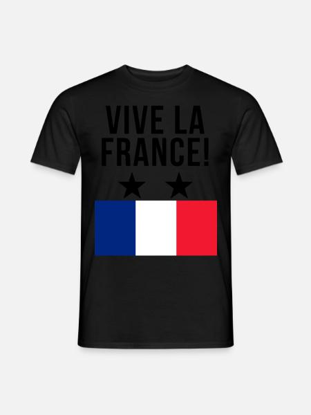 Vive la France - Männer T-Shirt - Schwarz