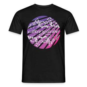 BERG LIEBE SILHOUETTE - Männer T-Shirt - Schwarz - Vorne - AI Model Male 178 light (178cm)