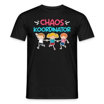 Kinder Chaos Koordinator im Kindergarten - Männer T-Shirt - Schwarz - Vorne - AI Model Male 178 light (178cm)