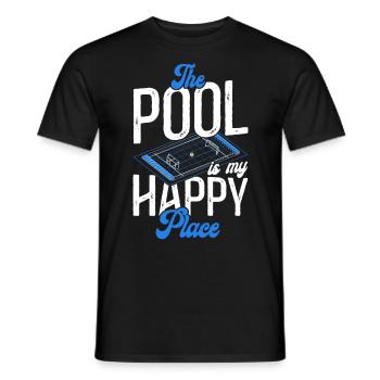Water Polo The Pool Is My Happy - Men's T-Shirt - black - Front - AI Model Male 178 light (178cm)