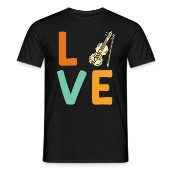Musiker Musikerin Ich liebe meine Geige - Männer T-Shirt - Schwarz - Vorne - AI Model Male 178 light (178cm)