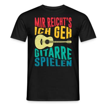 Musicien Je suis assez Je joue de la guitare maintenant - T-shirt homme - noir - Devant - AI Model Male 178 light (178cm)