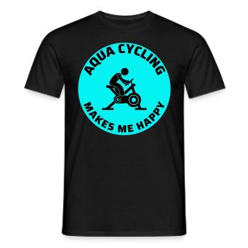 Aqua Cycling Schwimmbad Fitness Training Coach - Männer T-Shirt - Schwarz - Vorne - AI Model Male 178 light (178cm)