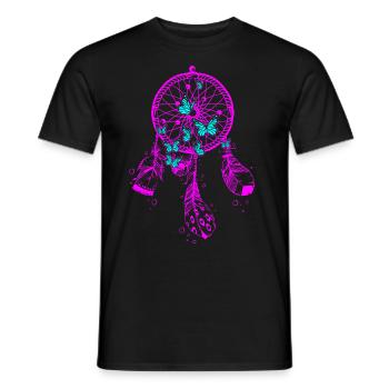 Capteur de rêves des années 60 - T-shirt homme - noir - Devant - AI Model Male 178 light (178cm)