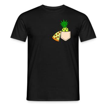 Pizza Ananas - T-shirt homme - noir - Devant - AI Model Male 178 light (178cm)