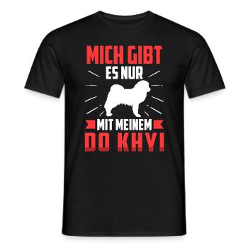 Nur mit meinem Do Khyi Tibetmastiff Tibetdogge - Männer T-Shirt - Schwarz - Vorne - AI Model Male 178 light (178cm)