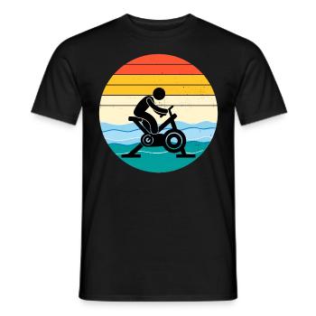 Aqua Cycling Piscine Fitness Training - T-shirt homme - noir - Devant - AI Model Male 178 light (178cm)