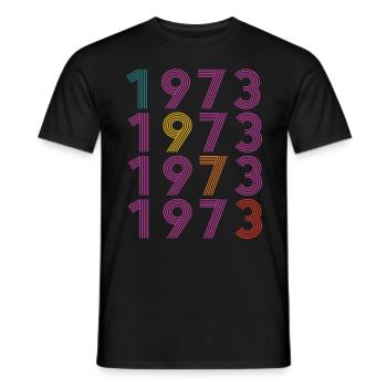 50. Geburtstag Jahrgang 1973 Retro Vintage Style - Männer T-Shirt - Schwarz - Vorne - AI Model Male 178 light (178cm)