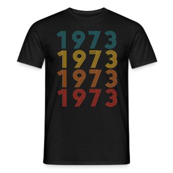 50. Geburtstag Jahrgang 1973 Retro Vintage Style - Männer T-Shirt - Schwarz - Vorne - AI Model Male 178 light (178cm)
