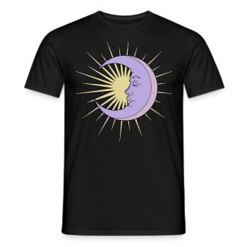 Sonne und Mond - Männer T-Shirt - Schwarz - Vorne - AI Model Male 178 light (178cm)