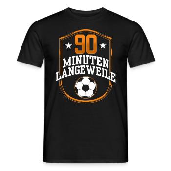 90 Minuten Langeweile - Männer T-Shirt - Schwarz - Vorne - AI Model Male 178 light (178cm)